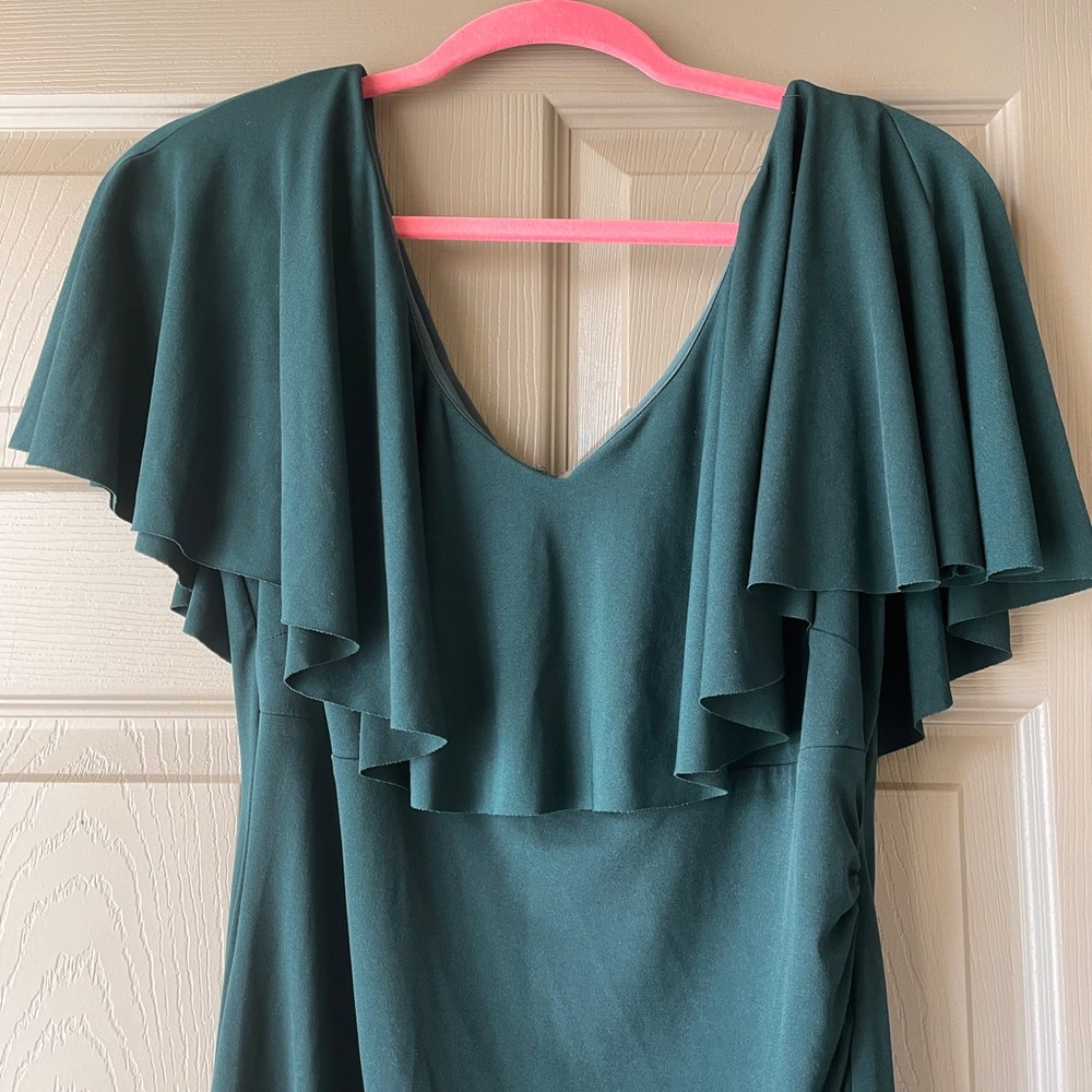 Green Ruffled Dress - Picture 5 of 6